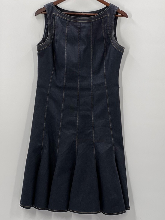 Sandra Darren Dresses & Skirts - 408 Sandra Darren Navy Sleeveless Flared Panel Dress